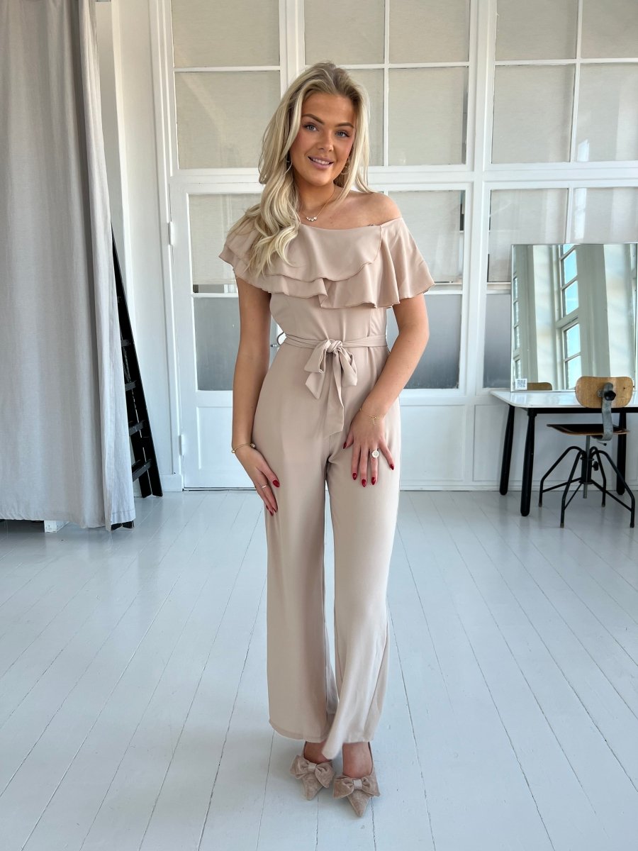 Elli white beige jumpsuite - Aaberg DK