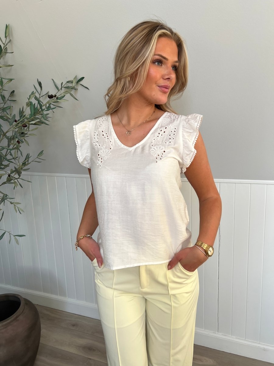 Emma Ella broderi top - Aaberg DK