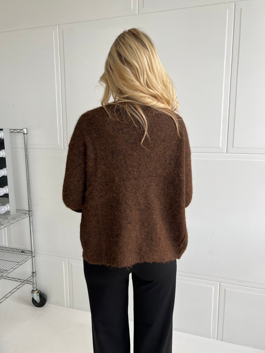 Emmash brown oversized cardigan - Aaberg DK