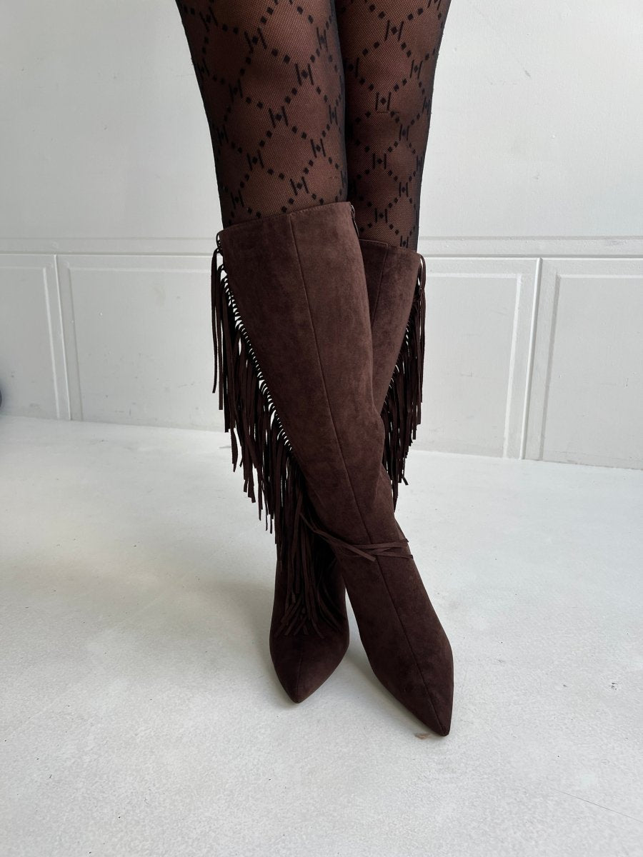 Erynn Brown fringe boot - Aaberg DK