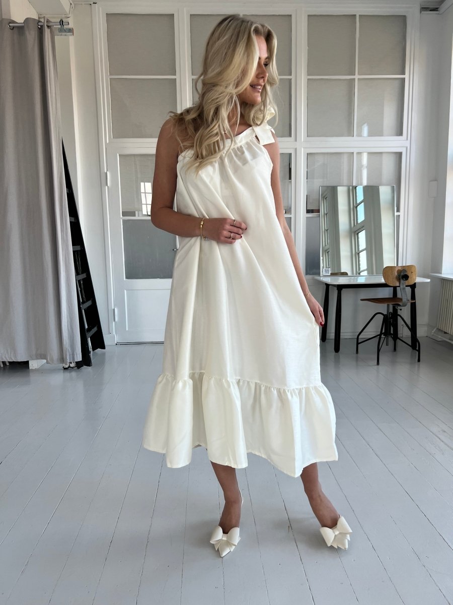 Essentiel beige oneshoulder dress - Aaberg DK