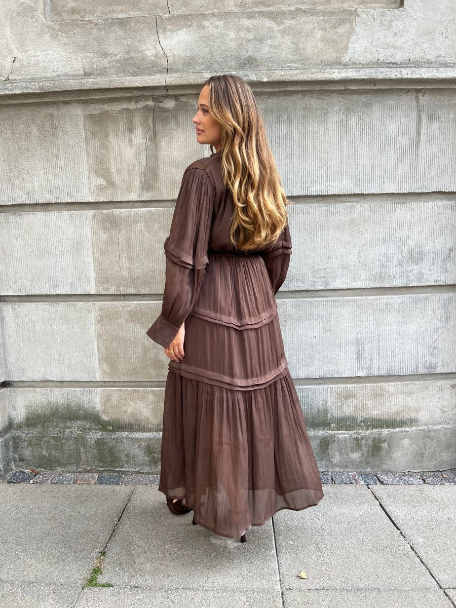 Flam choko satin dress - Aaberg DK