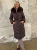 Flam puffer long coat camel