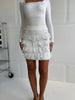Flam romanic lace white skirt