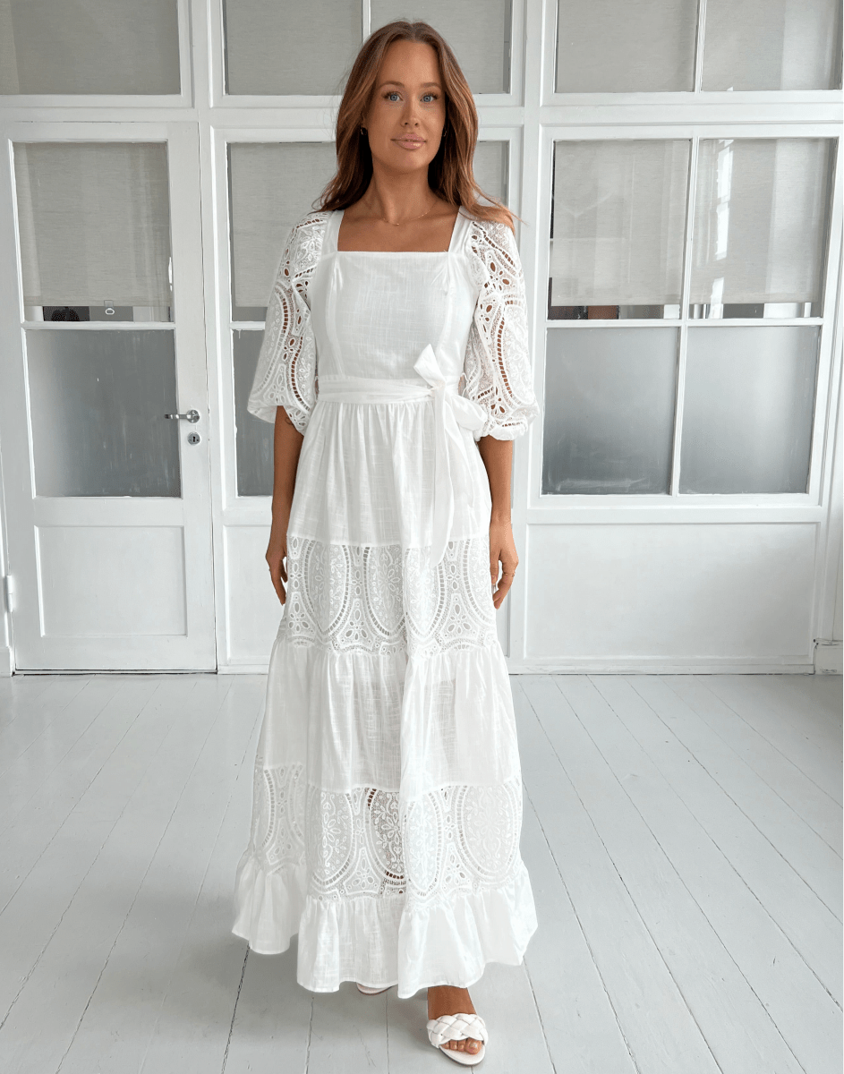 Flam White Bohemian dress - Aaberg DK