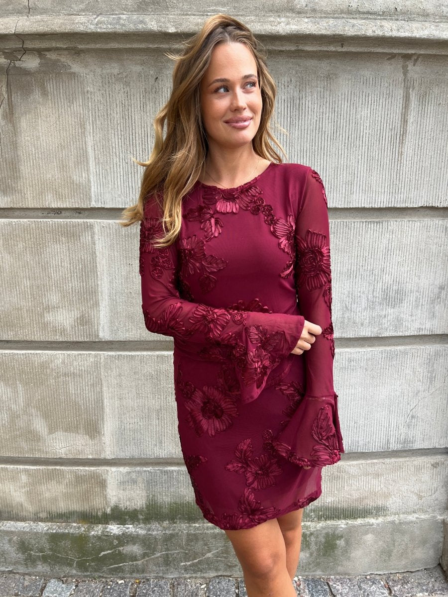 Flam wine red blouse - Aaberg DK