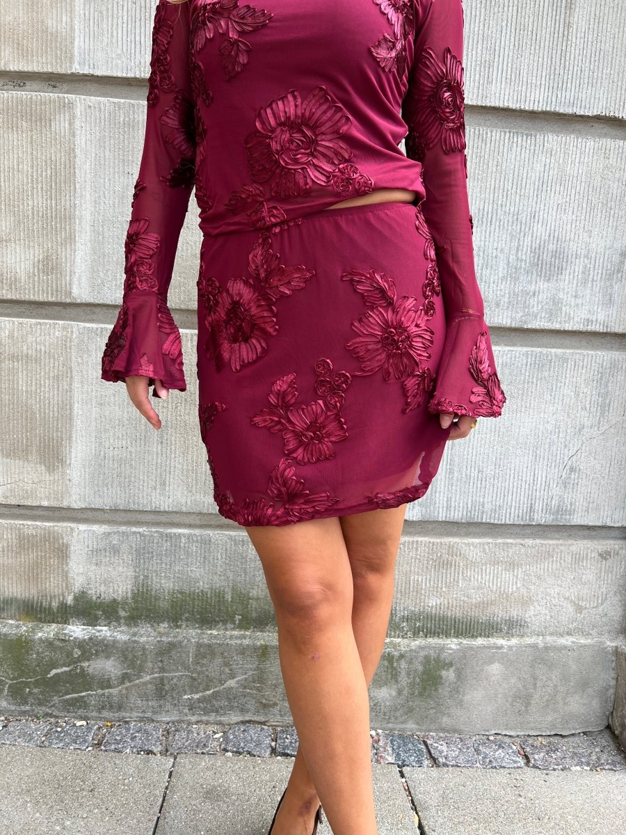 Flam wine red skirt - Aaberg DK