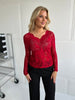 Fleur red lace top