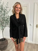 Frime black suede blazer