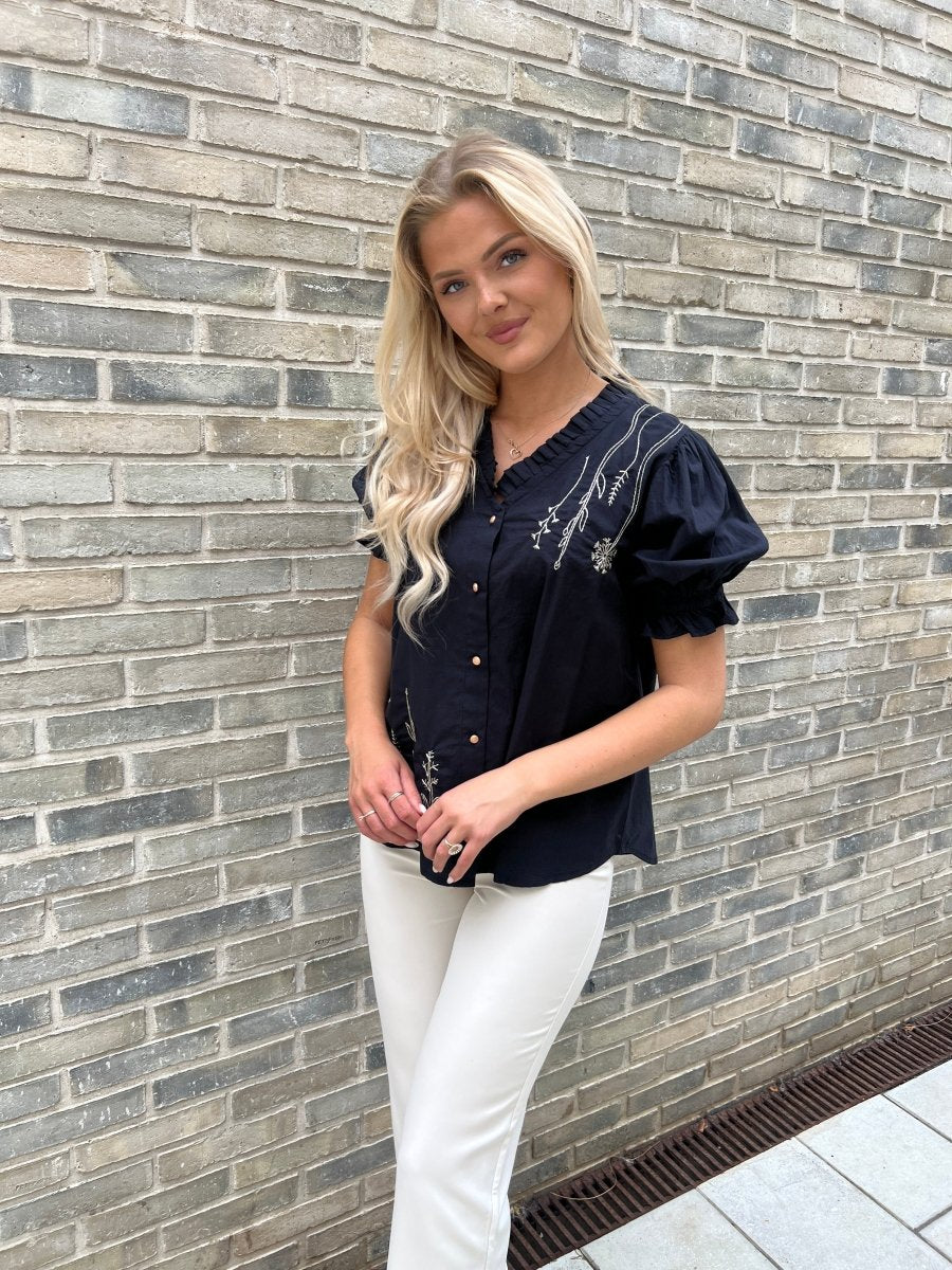 Gaspar black Garda Blouse - Aaberg DK