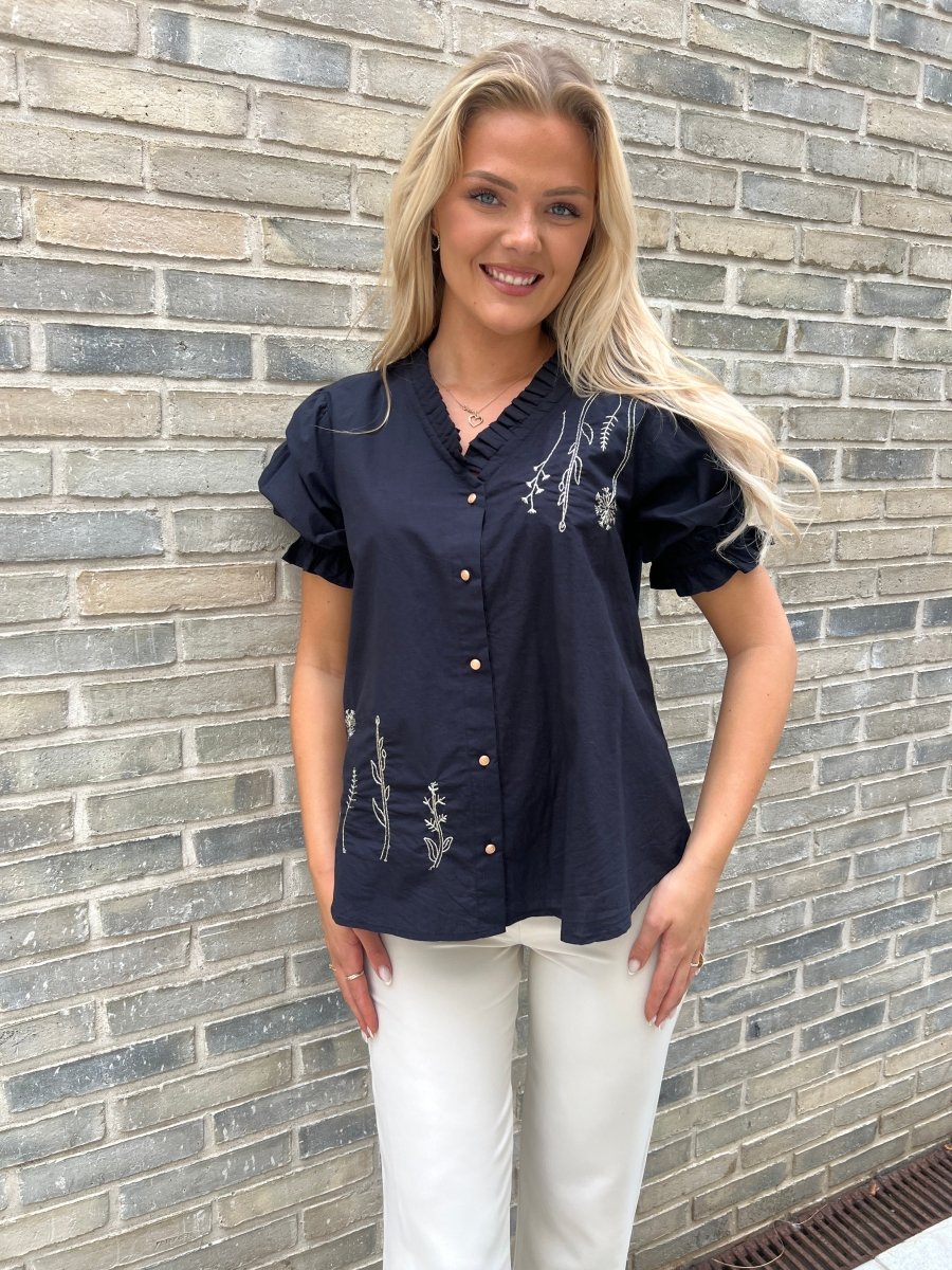 Gaspar black Garda Blouse - Aaberg DK