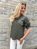 Gaspar forrest green Garda Blouse