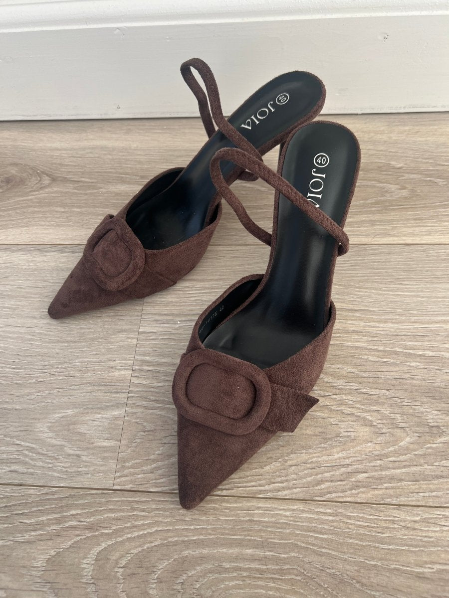 Joia dark brown pumps - Aaberg DK