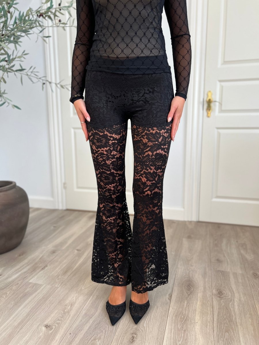 Kaia black lace pants - Aaberg DK