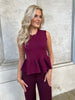 Kilky bordeaux wave top