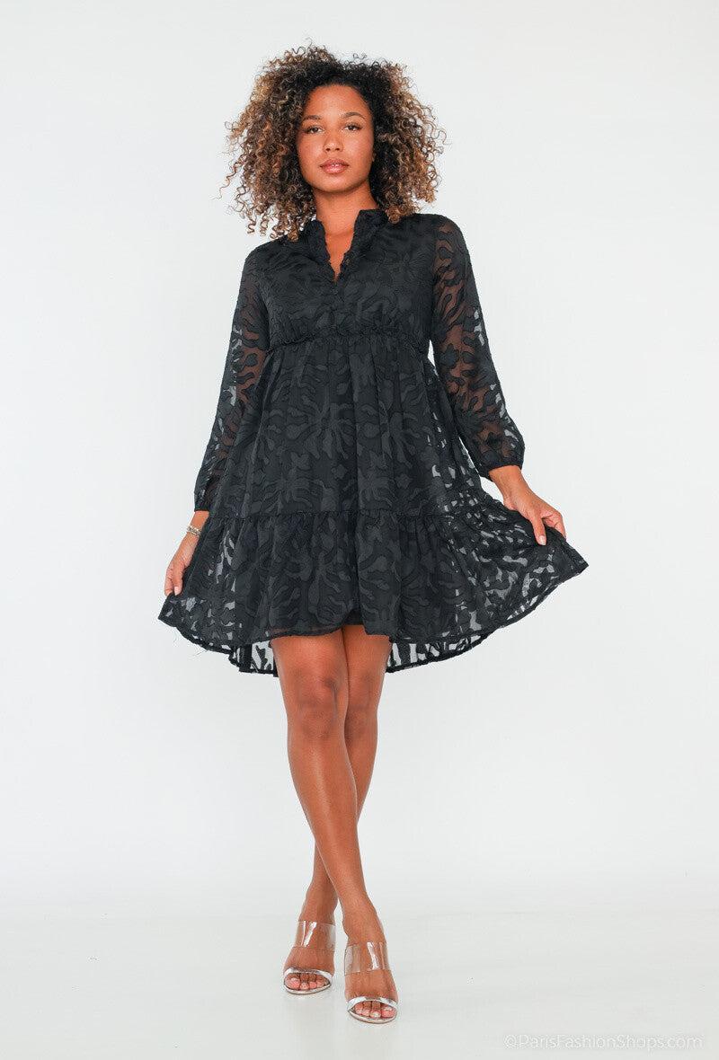 Lilie Rose black flower dress - Aaberg DK