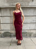 Moocci wine red dress