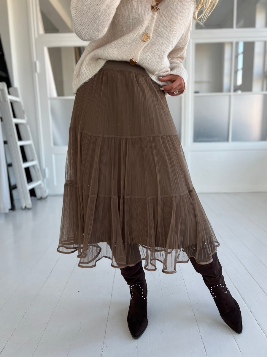 Orice Taupe tulle skirt - Aaberg DK