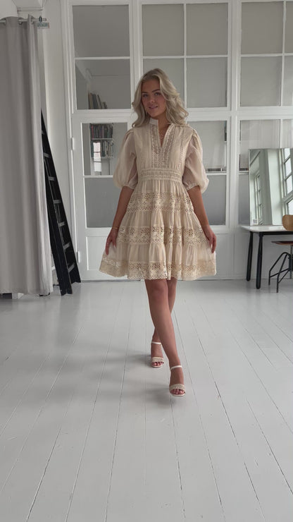 Azaka beige lace dress (3317)