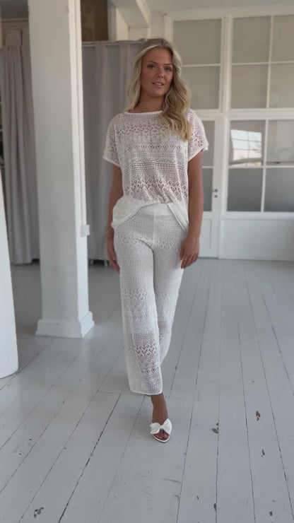 Aaberg Exclusive white lace pants