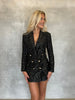 Soky black sequin blazer dress