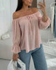 Syma blush off-shoulder blouse