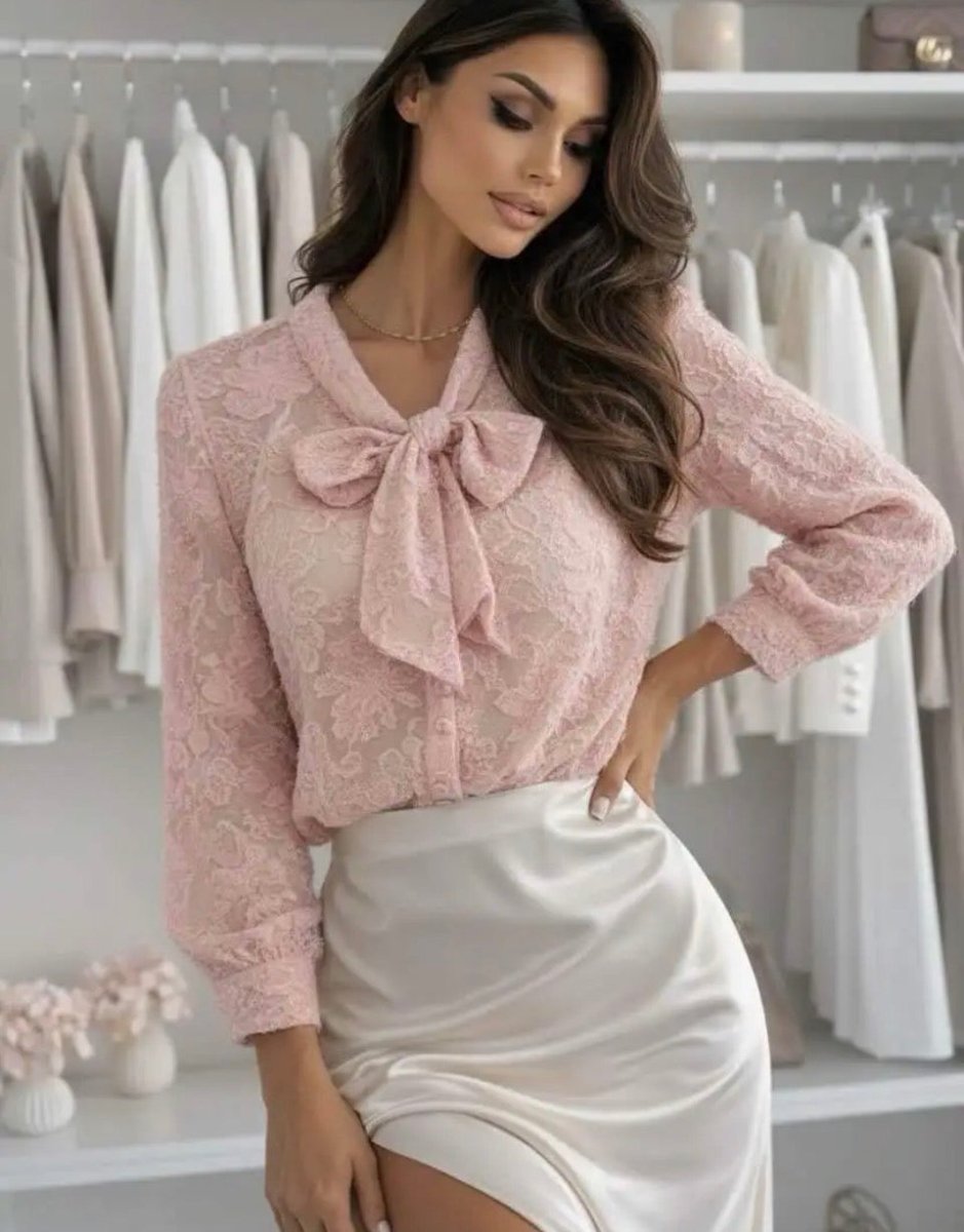 Syma rose bow shirt - Aaberg DK