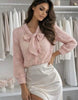 Syma rose bow shirt
